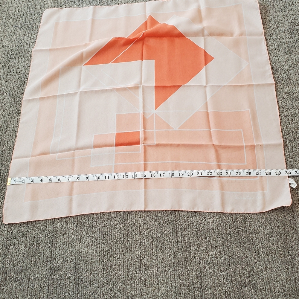 Vintage Valentina Fiore coral scarf made in Italy - Picture 6 of 7